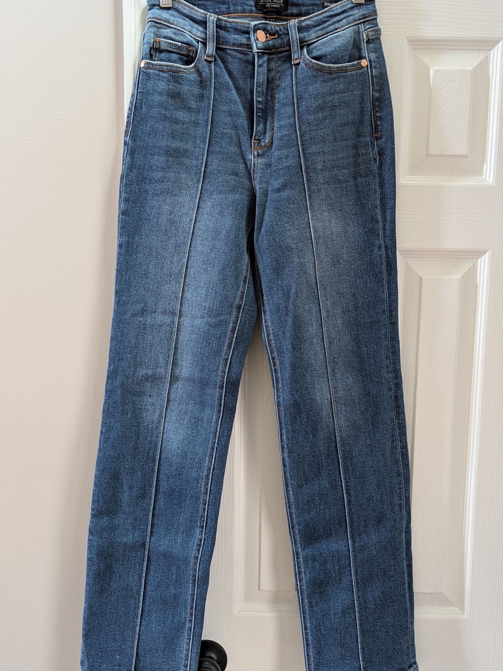 Judy Blue High-Rise Front Seam Detail Straight Jeans